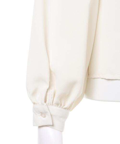 INGNI（イング）の「ボウタイ／ブラウス（シャツ/ブラウス・レディース・ブラック/オフホワイト・M）」の7枚目の写真