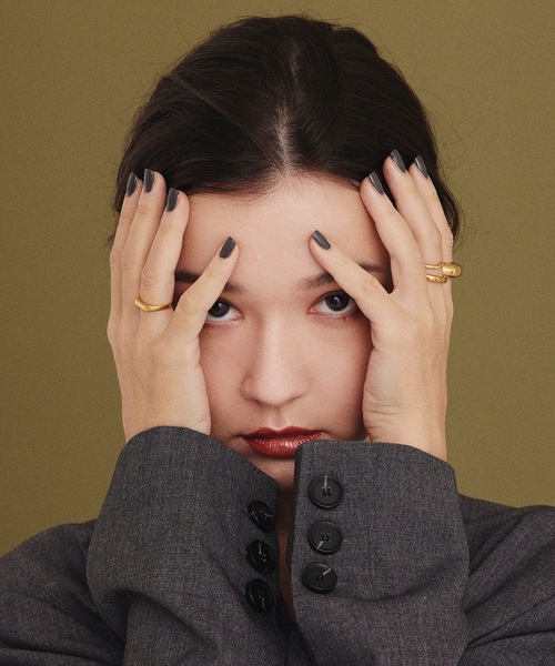 CENE（セネ）の「【CENE】セネ/ナロースクエアリング（リング・レディース・ゴールド・#11/#13/#9）」の4枚目の写真