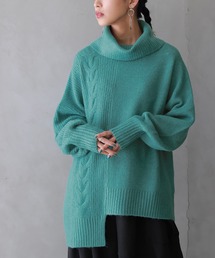 osharewalker | 『アシメヘムオフタートルニット』(ニット/セーター)
