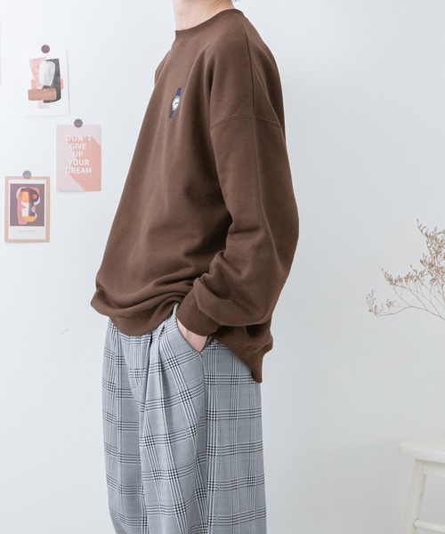 PairPair（ペアペア）の「カップル絵合わせプリントスウェット(ユニセックス)（スウェット・レディース・ブラウン/アイボリー/ホワイト系その他/ブラウン系その他/ブルー系その他/グレイッシュブルー・FREE）」の14枚目の写真