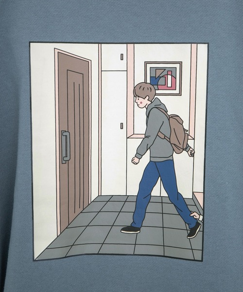 PairPair（ペアペア）の「カップル絵合わせプリントスウェット(ユニセックス)（スウェット・レディース・ブラウン/アイボリー/ホワイト系その他/ブラウン系その他/ブルー系その他/グレイッシュブルー・FREE）」の17枚目の写真