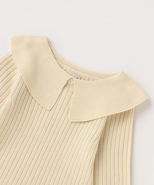 petit main（プティマイン）の「【リンク】衿ニット（ニット/セーター・キッズ・ライトグリーン/ピンク/キナリ・100cm/110cm/90cm/80ｃｍ/130cm/120cm）」の8枚目の写真