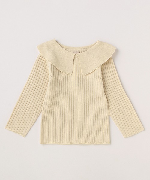 petit main（プティマイン）の「【リンク】衿ニット（ニット/セーター・キッズ・ライトグリーン/ピンク/キナリ・100cm/110cm/90cm/80ｃｍ/130cm/120cm）」の19枚目の写真