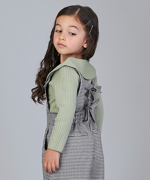 petit main（プティマイン）の「【リンク】衿ニット（ニット/セーター・キッズ・ライトグリーン/ピンク/キナリ・100cm/110cm/90cm/80ｃｍ/130cm/120cm）」の15枚目の写真