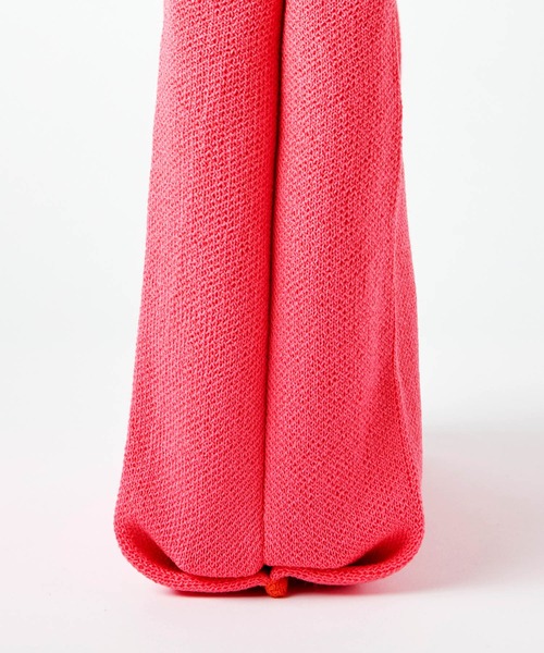 forksy.（フォルクシー）の「【forksy.】アソートニットマルシェバッグ チェッカー/カラー配色（トートバッグ・レディース・ライトブルー/ブラック/ピンク/ライム/グリーン/アイボリー/イエロー系その他/オレンジ・FREE）」の11枚目の写真