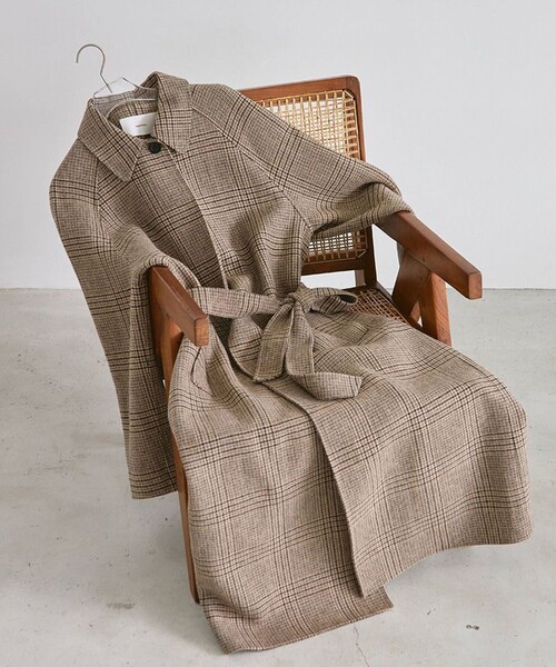 トゥデイフルtodayful ステンカラーチェックコート　サイズ38 todayful ステンカラーチェックコート size38 TODAYFUL