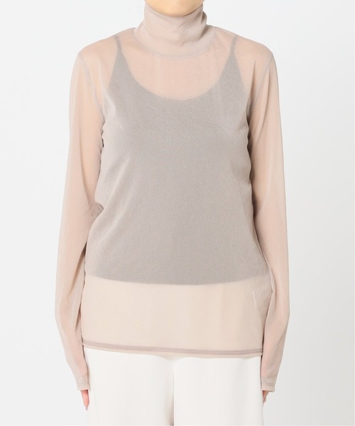 Noble（ノーブル）の「シアスキニーハイネックトップス2◆（Tシャツ/カットソー・レディース・ベージュ/ブラウン/グリーン・FREE）」の11枚目の写真