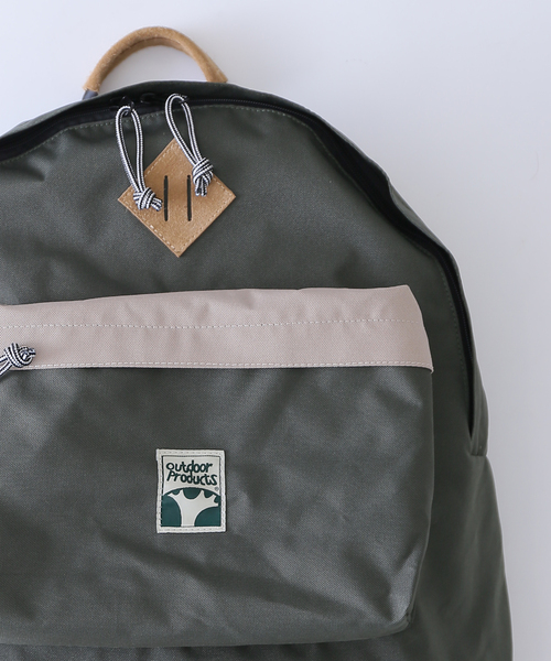 OUTDOOR PRODUCTS（アウトドアプロダクツ）の「【OUTDOOR PRODUCTS/アウトドアプロダクツ】別注 TREETAG DAYPACK（バックパック/リュック・メンズ・ネイビー/レッド/グリーン・FREE）」の4枚目の写真