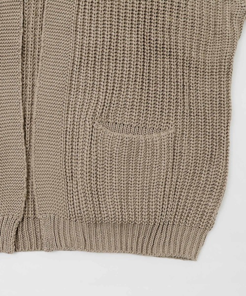 Fashion Letter（ファッションレター）の「ビッグシルエットボリュームスリーブニットカーディガン（カーディガン/ボレロ・レディース・モカ/ブラック・LL～3L/M～Ｌ/4L～5L）」の16枚目の写真