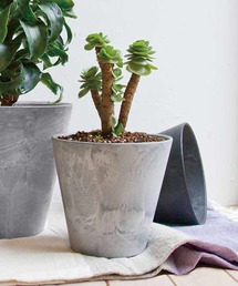 amabro（アマブロ）の「amabro ART STONE アマブロ アートストーン プランター ラウンド 植木鉢 (SS/5・6号鉢相当)（フラワーベース）」