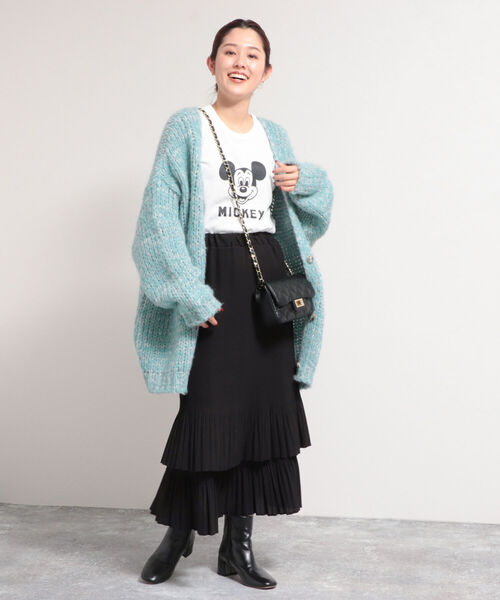 NOLLEY’S(ノーリーズ)の「ティアードプリーツスカート(スカート・レディース・ブラック/ライトグレー/グリーン・38)」の22枚目の写真