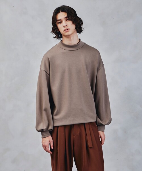 tk.TAKEO KIKUCHI（ティーケータケオキクチ）の「◆ボリュームスリーブカットソー（ユニセックスアイテム）（Tシャツ/カットソー・メンズ・ブラック/ダークグリーン/ベージュ/オフホワイト・88/66）」の14枚目の写真