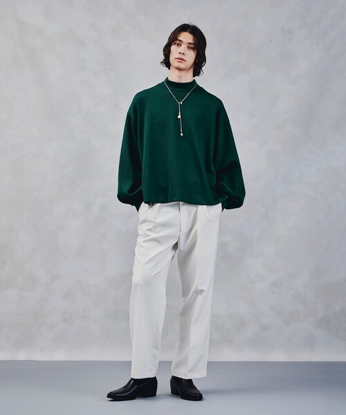 tk.TAKEO KIKUCHI（ティーケータケオキクチ）の「◆ボリュームスリーブカットソー（ユニセックスアイテム）（Tシャツ/カットソー・メンズ・ブラック/ダークグリーン/ベージュ/オフホワイト・88/66）」の13枚目の写真