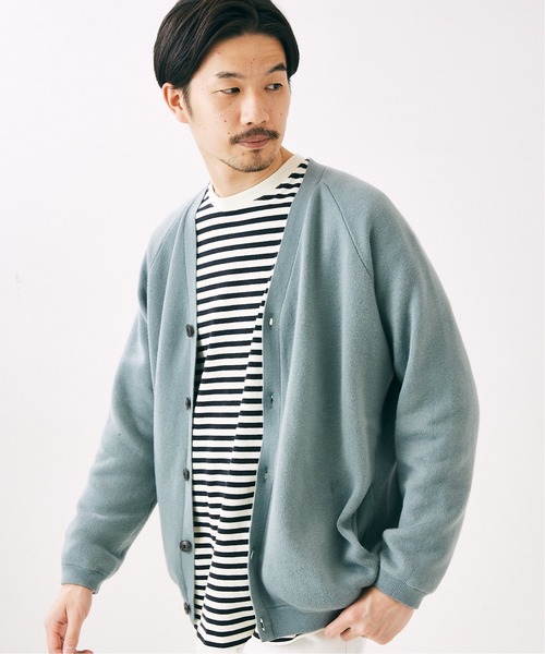 417 EDIFICE（フォーワンセブンエディフィス）の「コットンカシミヤカーディガン（カーディガン/ボレロ・メンズ・チャコールグレー/ブラック/ブラウン/グリーン・SMALL/MEDIUM/LARGE）」の4枚目の写真