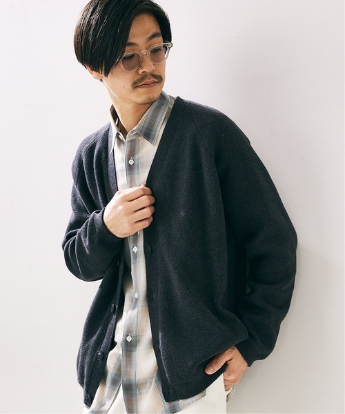 417 EDIFICE（フォーワンセブンエディフィス）の「コットンカシミヤカーディガン（カーディガン/ボレロ・メンズ・チャコールグレー/ブラック/ブラウン/グリーン・SMALL/MEDIUM/LARGE）」の2枚目の写真