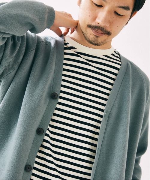 417 EDIFICE（フォーワンセブンエディフィス）の「コットンカシミヤカーディガン（カーディガン/ボレロ・メンズ・チャコールグレー/ブラック/ブラウン/グリーン・SMALL/MEDIUM/LARGE）」の7枚目の写真