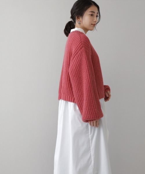 Bou Jeloud（ブージュルード）の「【WEB限定】カラーエコポリニット（ニット/セーター・レディース・ブラウン/ピンク/ブルー/グリーン・FREE）」の7枚目の写真