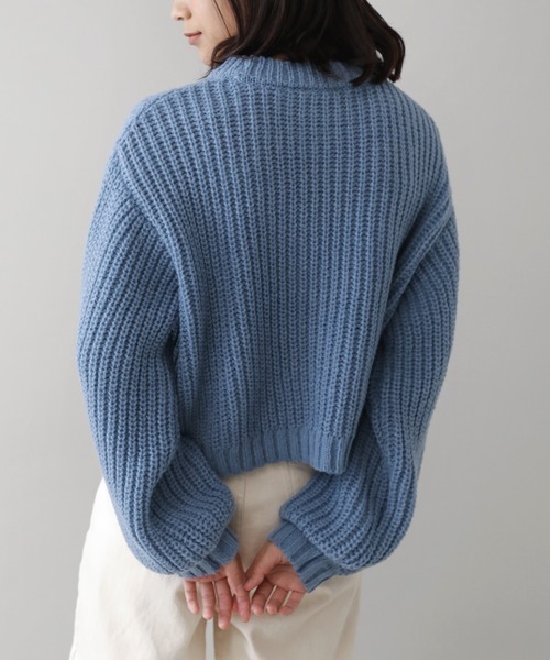 Bou Jeloud（ブージュルード）の「【WEB限定】カラーエコポリニット（ニット/セーター・レディース・ブラウン/ピンク/ブルー/グリーン・FREE）」の10枚目の写真