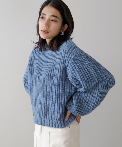 Bou Jeloud（ブージュルード）の「【WEB限定】カラーエコポリニット（ニット/セーター・レディース・ブラウン/ピンク/ブルー/グリーン・FREE）」の11枚目の写真