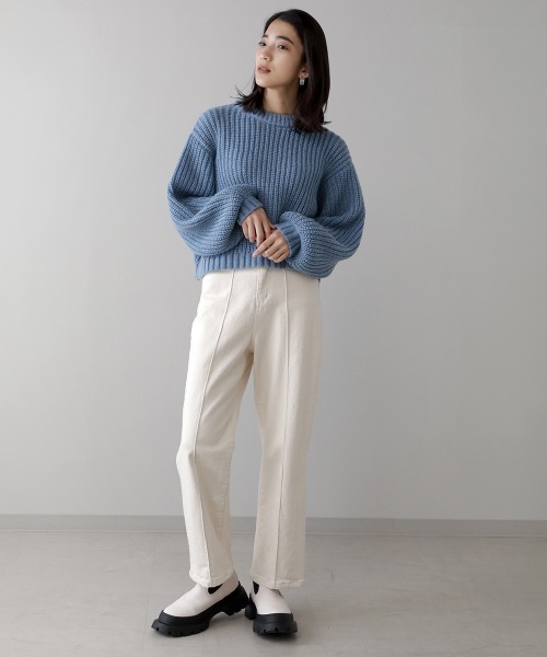 Bou Jeloud（ブージュルード）の「【WEB限定】カラーエコポリニット（ニット/セーター・レディース・ブラウン/ピンク/ブルー/グリーン・FREE）」の12枚目の写真