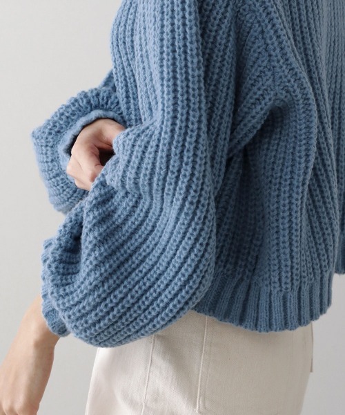 Bou Jeloud（ブージュルード）の「【WEB限定】カラーエコポリニット（ニット/セーター・レディース・ブラウン/ピンク/ブルー/グリーン・FREE）」の13枚目の写真