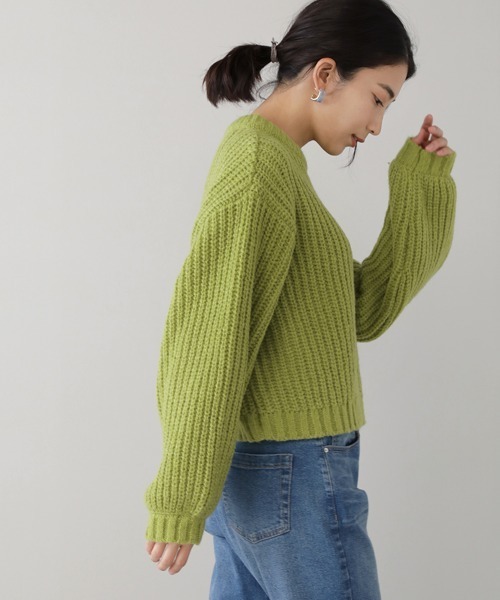 Bou Jeloud（ブージュルード）の「【WEB限定】カラーエコポリニット（ニット/セーター・レディース・ブラウン/ピンク/ブルー/グリーン・FREE）」の17枚目の写真