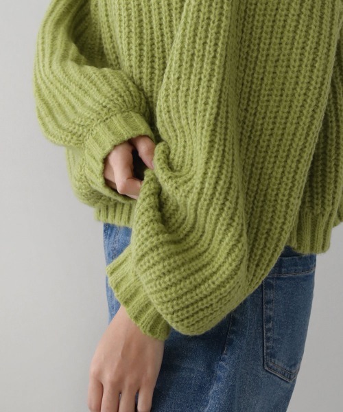 Bou Jeloud（ブージュルード）の「【WEB限定】カラーエコポリニット（ニット/セーター・レディース・ブラウン/ピンク/ブルー/グリーン・FREE）」の19枚目の写真