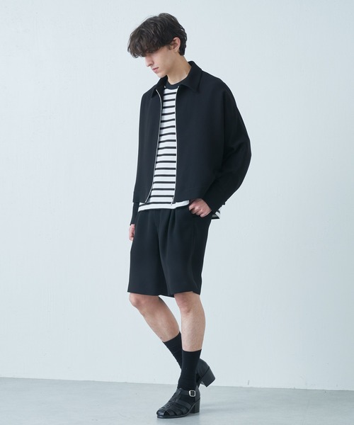 Lui's(ルイス)の「【オリジナルファブリック4×4セットアップシリーズ】 ワイドショーツ(スラックス・メンズ・ブラック/グリーン・SMALL/MEDIUM)」の20枚目の写真