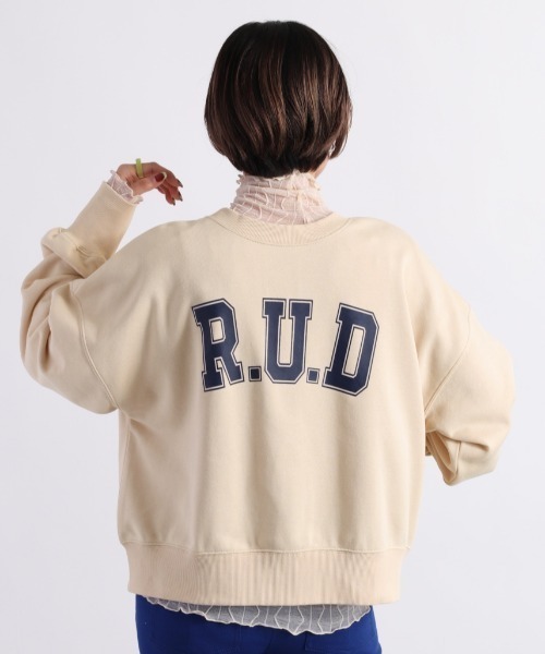 cepo(セポ)の「ロゴスウェットカーデ 2WAY(スウェット・レディース・ベージュ/ネイビー/グレー・M)」の2枚目の写真