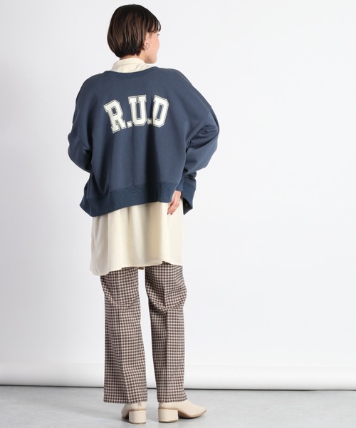 cepo(セポ)の「ロゴスウェットカーデ 2WAY(スウェット・レディース・ベージュ/ネイビー/グレー・M)」の3枚目の写真