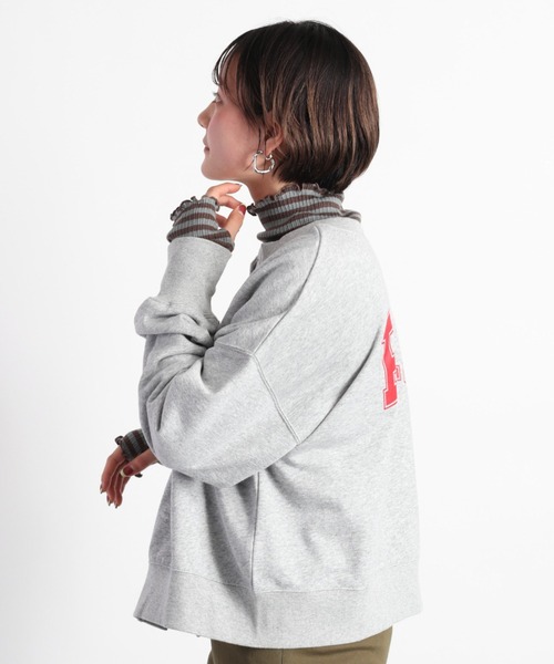 cepo(セポ)の「ロゴスウェットカーデ 2WAY(スウェット・レディース・ベージュ/ネイビー/グレー・M)」の6枚目の写真