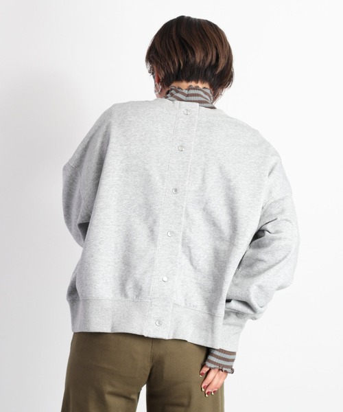 cepo(セポ)の「ロゴスウェットカーデ 2WAY(スウェット・レディース・ベージュ/ネイビー/グレー・M)」の7枚目の写真