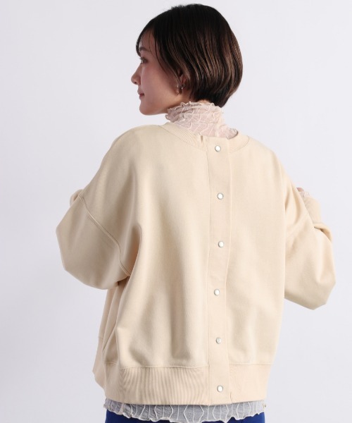 cepo(セポ)の「ロゴスウェットカーデ 2WAY(スウェット・レディース・ベージュ/ネイビー/グレー・M)」の12枚目の写真