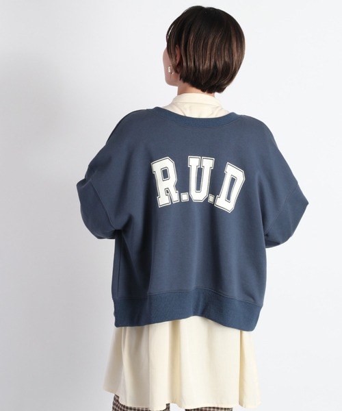 cepo(セポ)の「ロゴスウェットカーデ 2WAY(スウェット・レディース・ベージュ/ネイビー/グレー・M)」の21枚目の写真