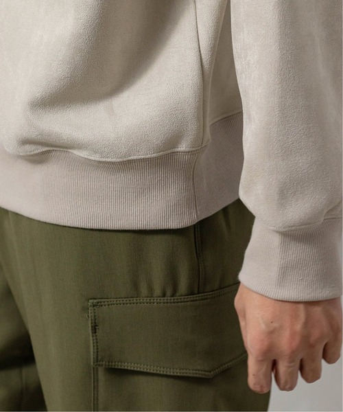 EDIFICE（エディフィス）の「【IVY LEAGUE by EDIFICE】フェイクスウェード スウェット（スウェット・メンズ・ネイビー/ブラウン/グレー・SMALL/MEDIUM/LARGE）」の9枚目の写真