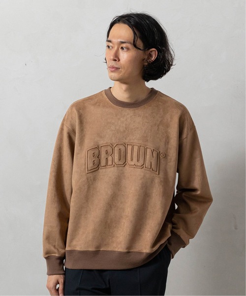 EDIFICE（エディフィス）の「【IVY LEAGUE by EDIFICE】フェイクスウェード スウェット（スウェット・メンズ・ネイビー/ブラウン/グレー・SMALL/MEDIUM/LARGE）」の11枚目の写真