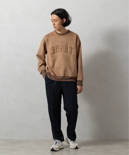 EDIFICE（エディフィス）の「【IVY LEAGUE by EDIFICE】フェイクスウェード スウェット（スウェット・メンズ・ネイビー/ブラウン/グレー・SMALL/MEDIUM/LARGE）」の12枚目の写真