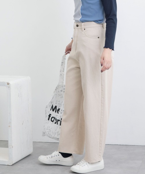 POU DOU DOU（プードゥドゥ）の「ハイウエストボーイフレンドデニムパンツ（デニムパンツ・レディース・ブラック/インディゴブルー/キナリ・3）」の14枚目の写真