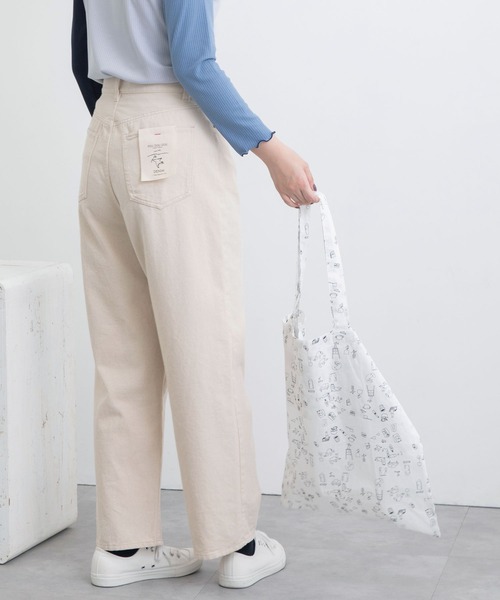 POU DOU DOU（プードゥドゥ）の「ハイウエストボーイフレンドデニムパンツ（デニムパンツ・レディース・ブラック/インディゴブルー/キナリ・3）」の21枚目の写真