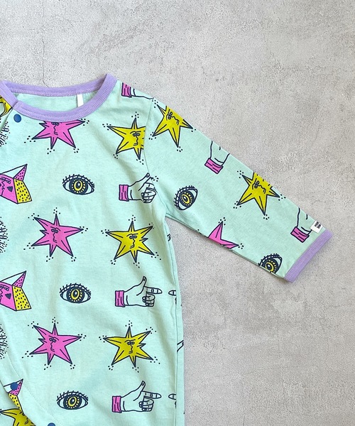 HOGAN RANCH WEAR(ホーガンランチウエア)の「ソウガラナガソデロンパース(70~80cm)(ロンパース・キッズ・オフホワイト/ミント・80/70)」の6枚目の写真