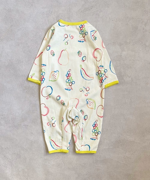 HOGAN RANCH WEAR(ホーガンランチウエア)の「ソウガラナガソデロンパース(70~80cm)(ロンパース・キッズ・オフホワイト/ミント・80/70)」の3枚目の写真