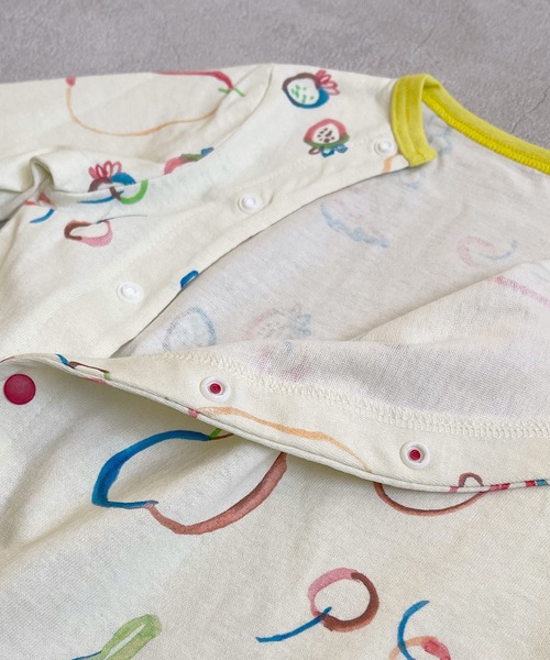 HOGAN RANCH WEAR(ホーガンランチウエア)の「ソウガラナガソデロンパース(70~80cm)(ロンパース・キッズ・オフホワイト/ミント・80/70)」の7枚目の写真