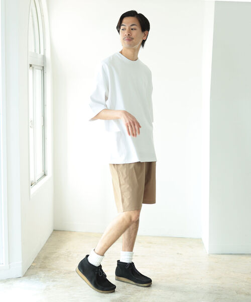 BEAMS（ビームス）の「BEAMS / サイドポケット ビッグ Tシャツ（Tシャツ/カットソー・メンズ・ホワイト/オリーブ・SMALL/MEDIUM/LARGE/X-LARGE）」の5枚目の写真