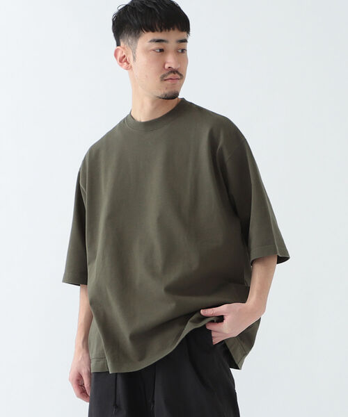 BEAMS（ビームス）の「BEAMS / サイドポケット ビッグ Tシャツ（Tシャツ/カットソー・メンズ・ホワイト/オリーブ・SMALL/MEDIUM/LARGE/X-LARGE）」の18枚目の写真