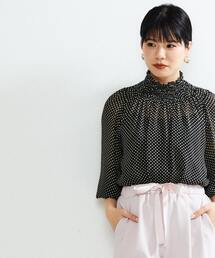 Tiara | シアーピンドットシャーリングネックブラウス(シャツ/ブラウス)