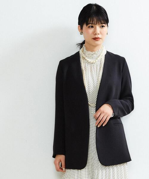 Tiara（ティアラ）の「シアーピンドットシャーリングネックブラウス（シャツ/ブラウス・レディース・アイボリー/ブラック・FREE）」の7枚目の写真