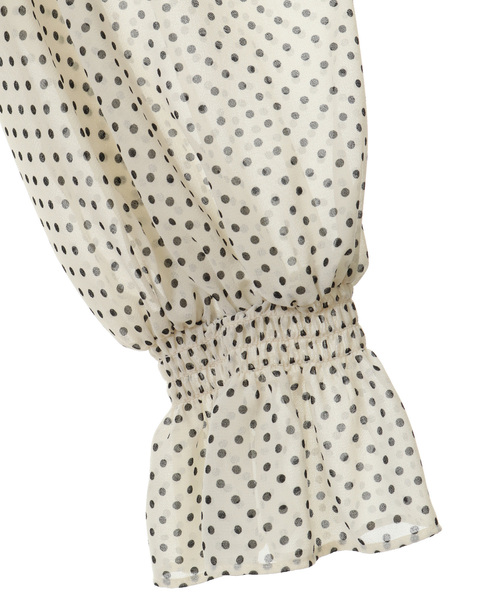 Tiara（ティアラ）の「シアーピンドットシャーリングネックブラウス（シャツ/ブラウス・レディース・アイボリー/ブラック・FREE）」の10枚目の写真