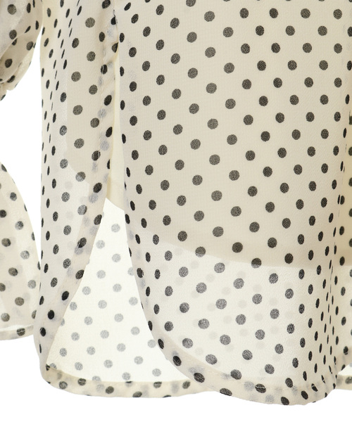 Tiara（ティアラ）の「シアーピンドットシャーリングネックブラウス（シャツ/ブラウス・レディース・アイボリー/ブラック・FREE）」の11枚目の写真