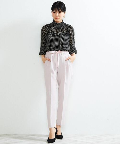 Tiara（ティアラ）の「シアーピンドットシャーリングネックブラウス（シャツ/ブラウス・レディース・アイボリー/ブラック・FREE）」の14枚目の写真