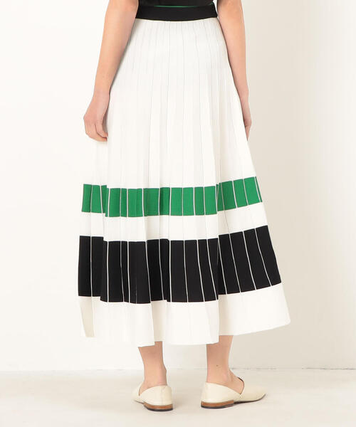 TOMORROWLAND （トゥモローランド）の「ボーダープリーツ ミディスカート（スカート・レディース・ホワイト系その他・36/32）」の5枚目の写真